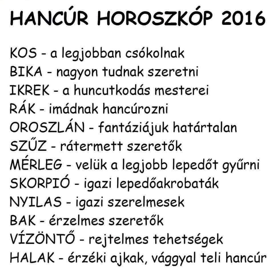 hancúrhoroszkóp